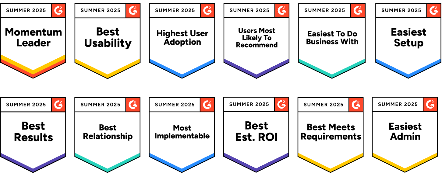 G2 summer 2025 Clio awards categories
