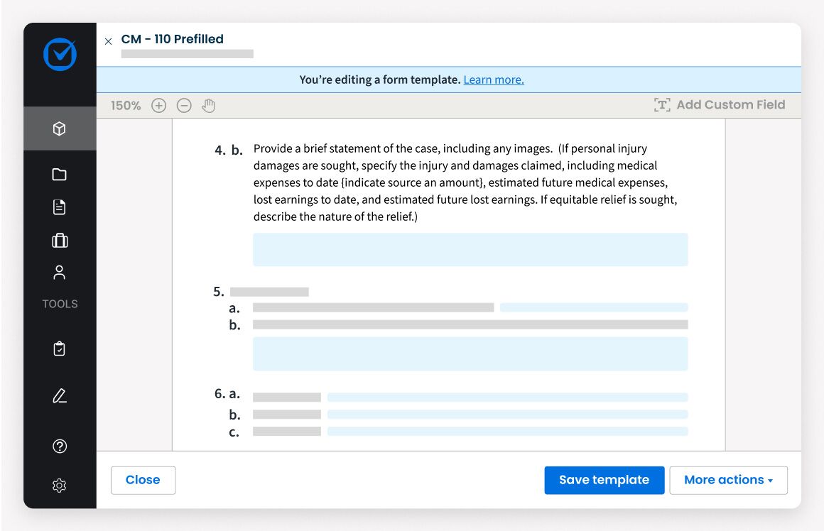 Clio Draft Templates and Court Forms