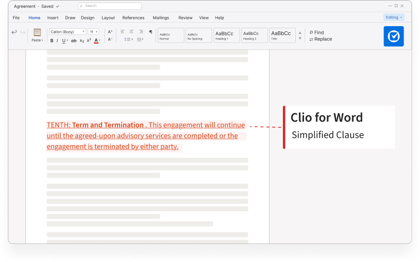 Clio for Word Full Screen April Release Report