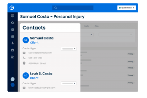 Simplified Product UI Clio Grow Multi Client Matters In Clio Grow