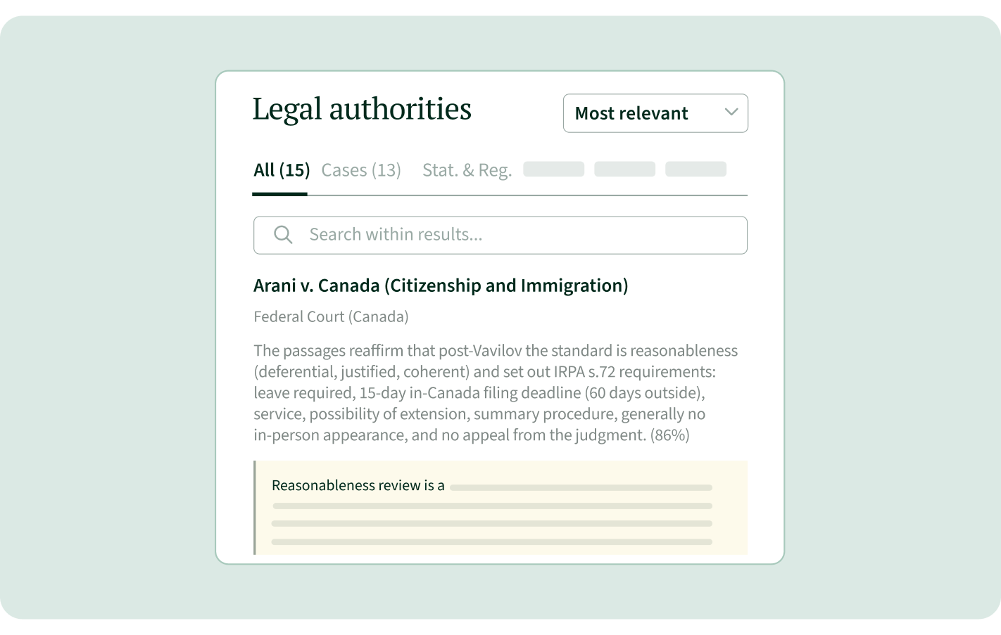 Vincent by Clio - Federal, provincial and territorial case law