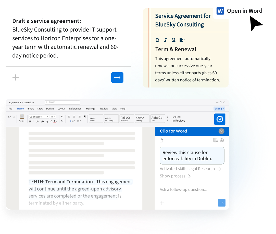 IE Clio Word Documents you can defend