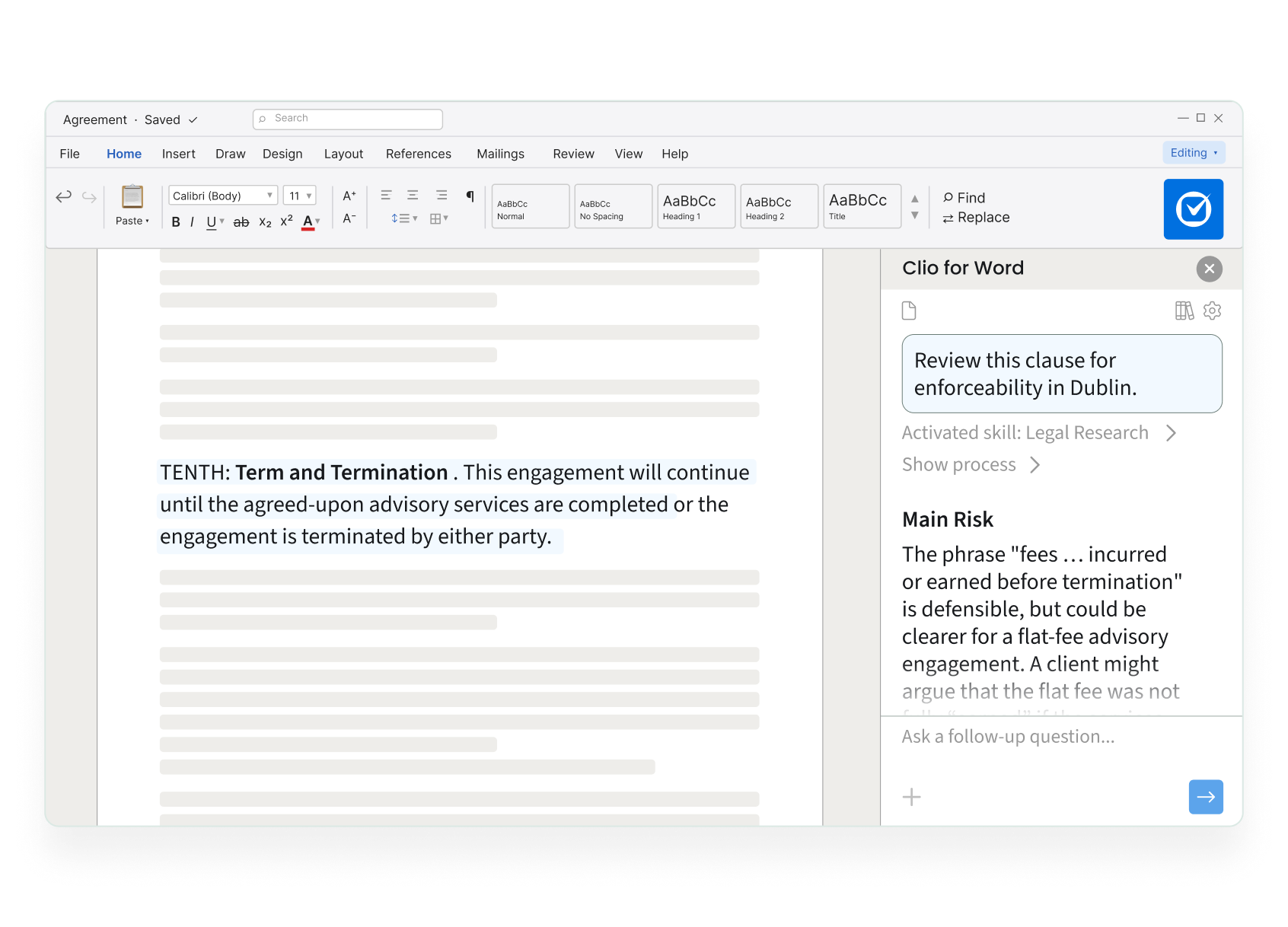 IRE Legal research, right in your document