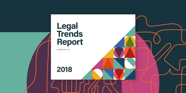 Cover of the Legal Trends Report featuring hourly rates for lawyers
