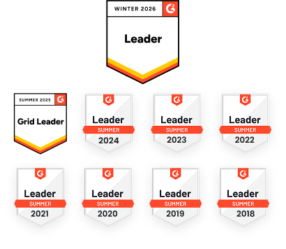 Clio Legal Practice Management review page - Compare Clio's G2 Winter and Summer Leader badges