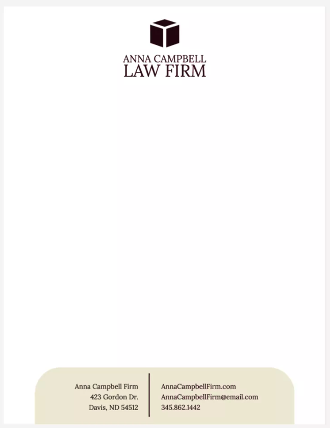 creating a law firm letterhead in Adobe Creative Cloud Express