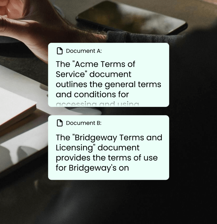 Two document cards are shown. The first is for 