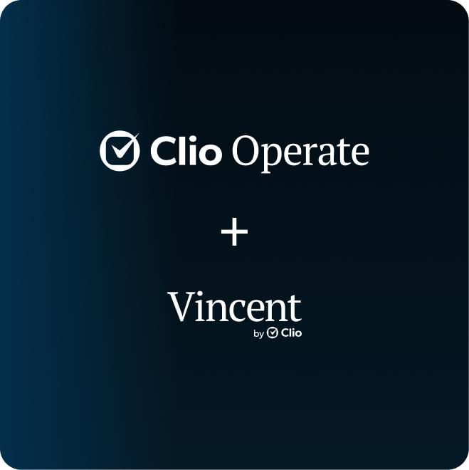 Vincent is now embedded directly inside Clio Operate.