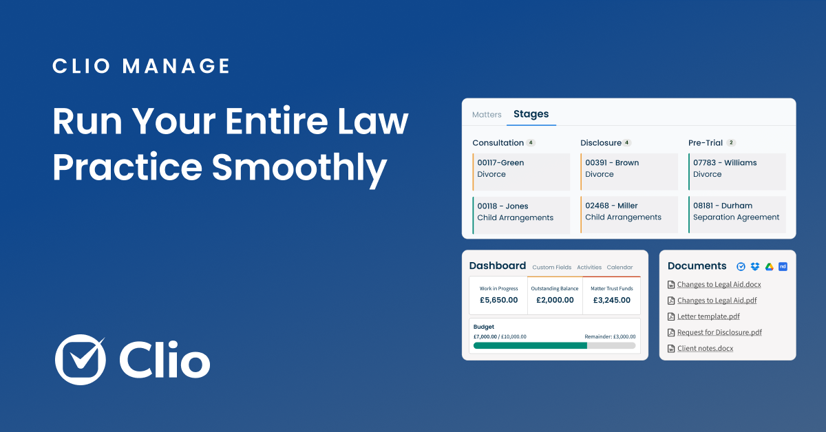 Clio Manage | Clio UK