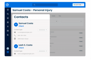 Simplified Product UI Clio Grow Multi Client Matters In Clio Grow