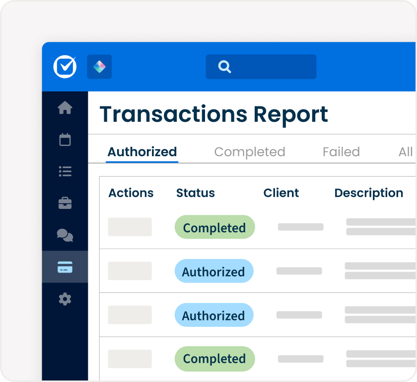 Transactions report