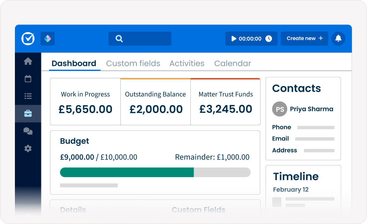 Clio dashboard