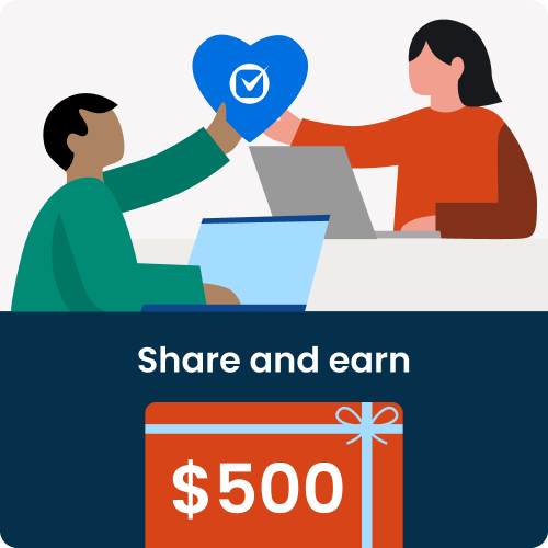 Share and earn $500
