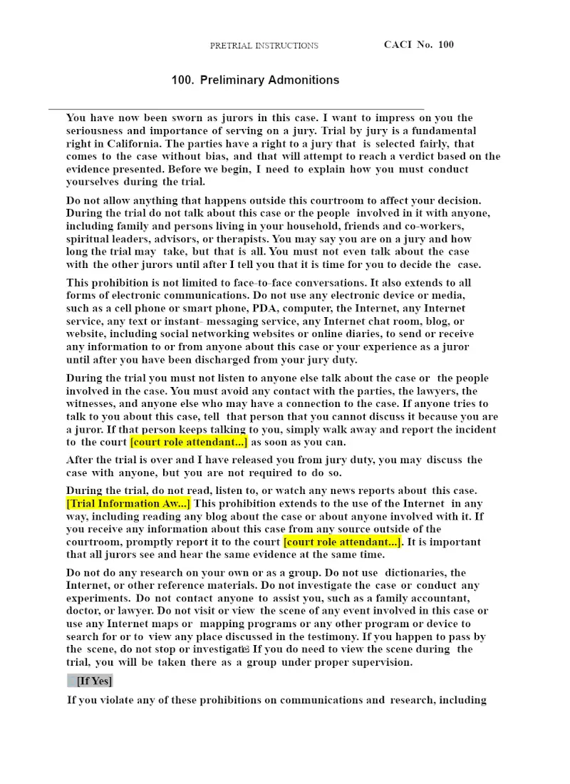 Preliminary Admonitions