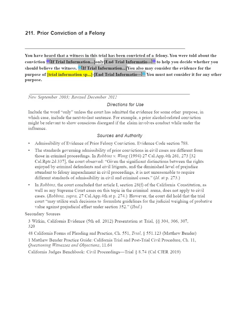 Prior Conviction of a Felony