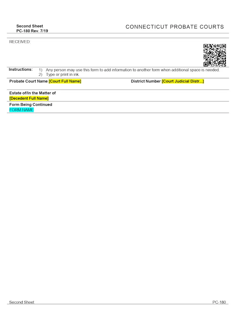 Second Sheet (PC-180)
