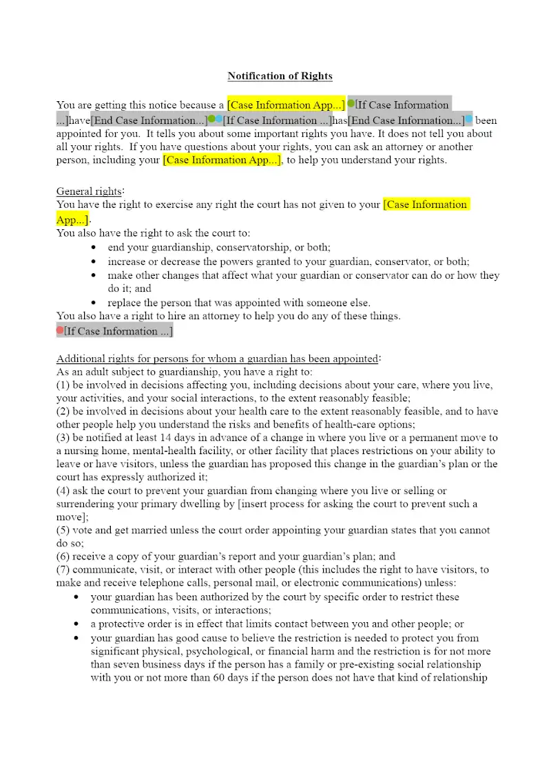 Notification of Rights