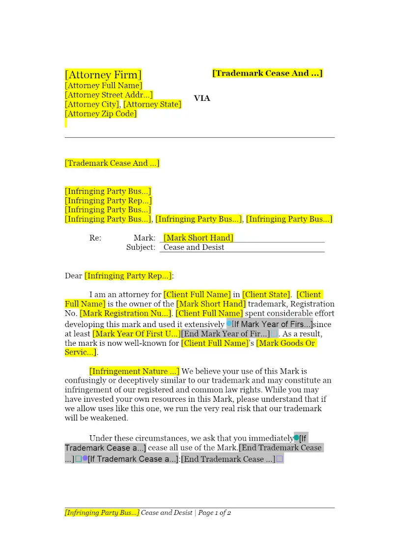 Trademark Cease and Desist Letter (Friendly)