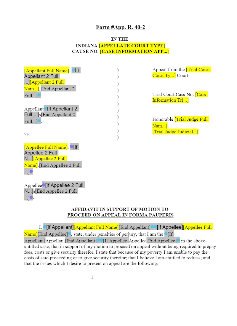 Affidavit in Support of In forma pauperis Motion (40-2)