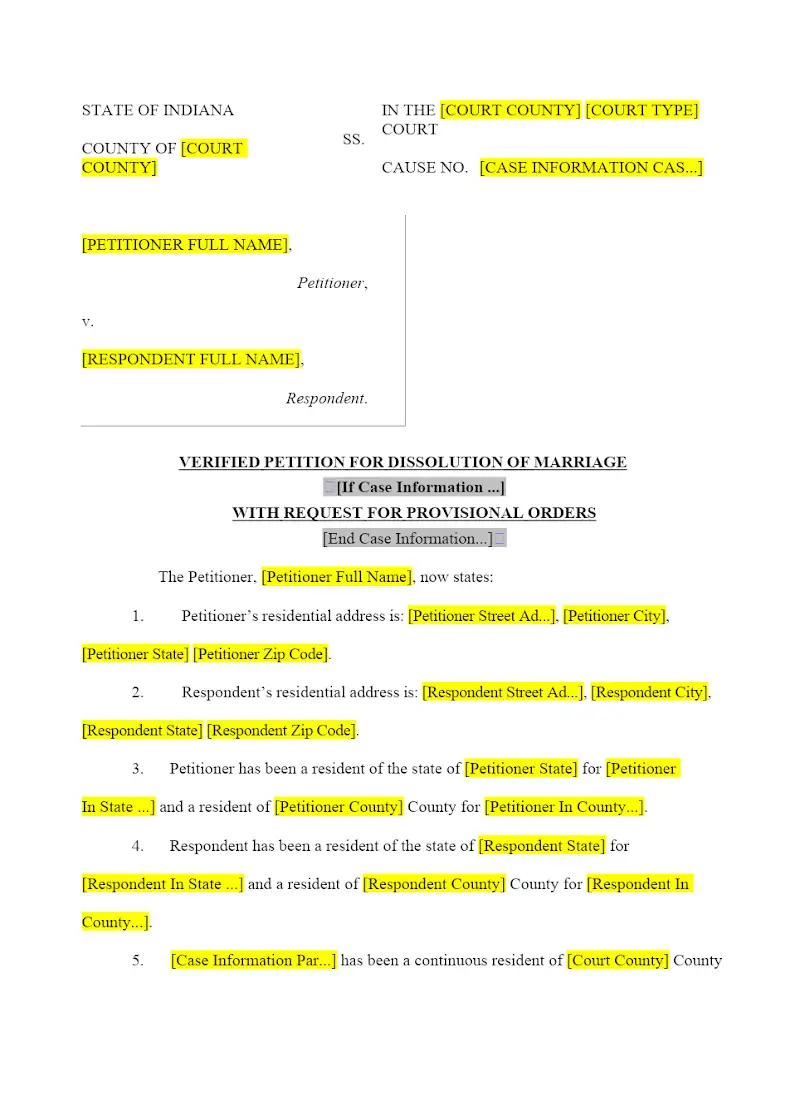 Verified Complaint for Divorce, with Kids, with Agreement