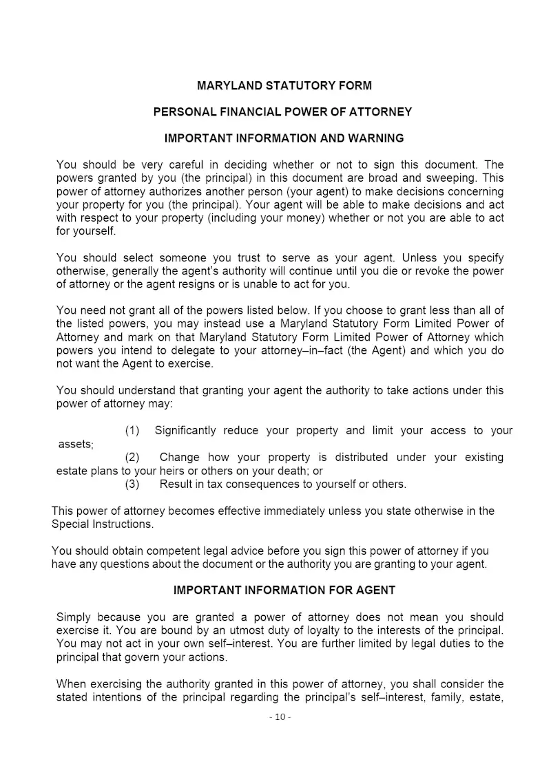 Power of Attorney (17-202)