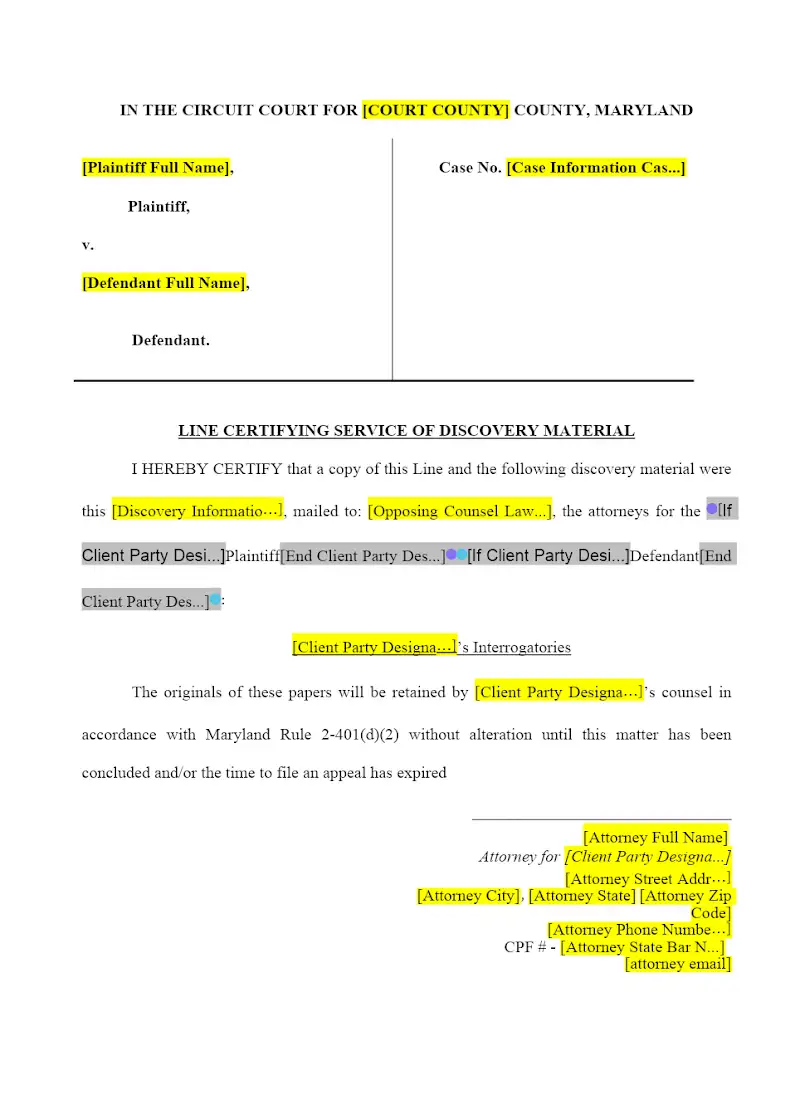 Form Interrogatories - Motor Vehicle