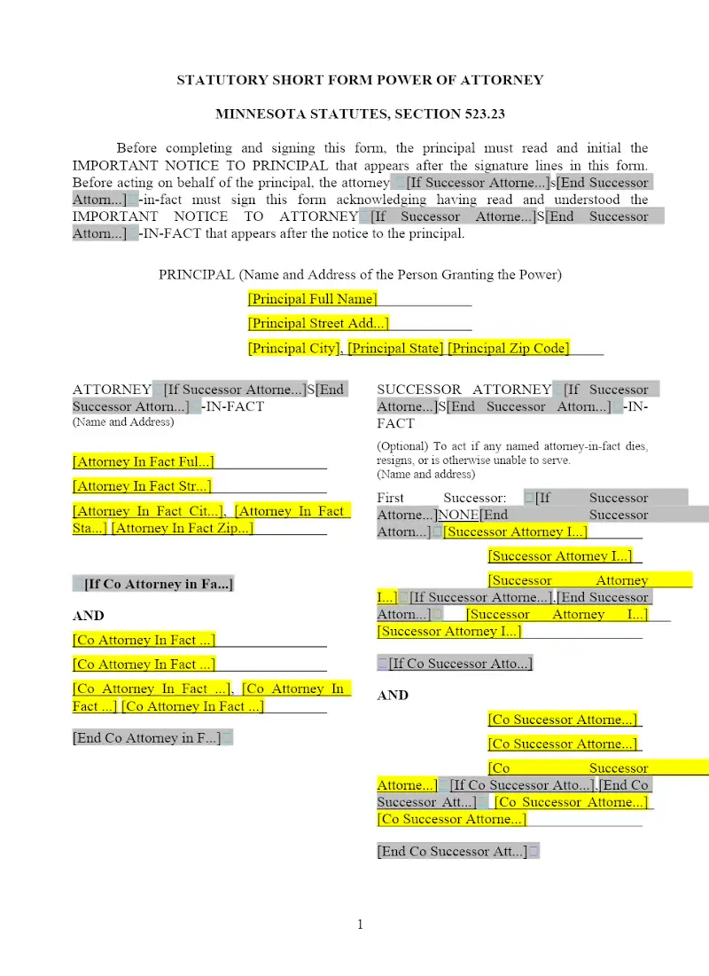 Statutory Power of Attorney