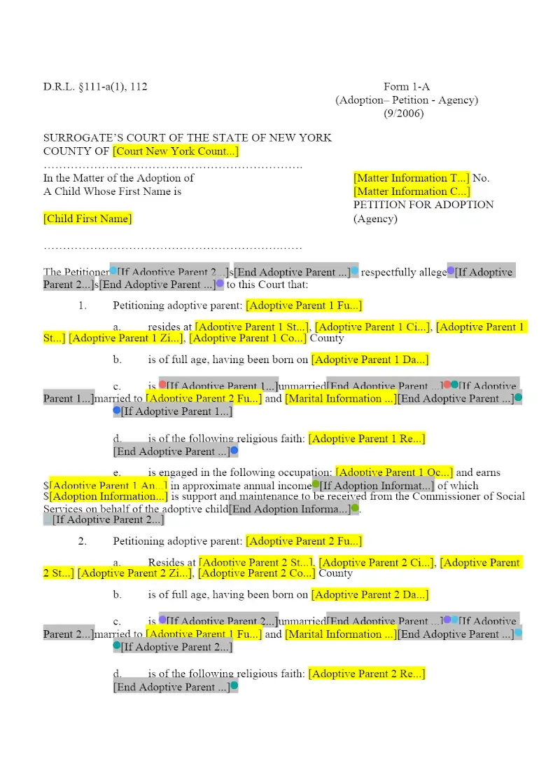 Petition For Adoption (Agency) (1-A)