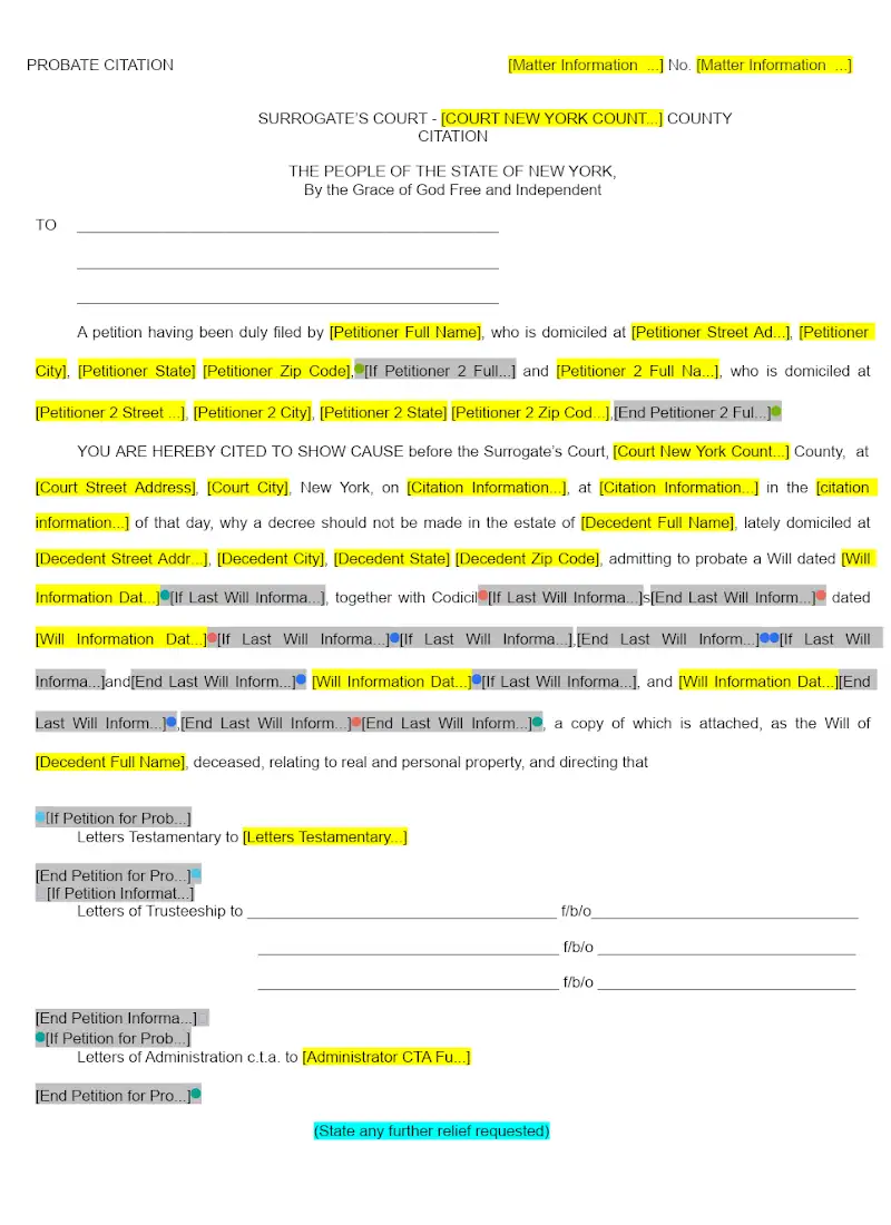 Probate Citation (Form P-5)