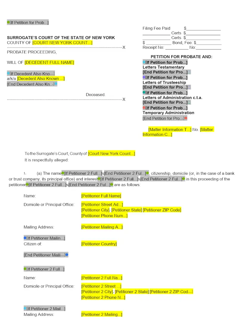 Petition for Probate