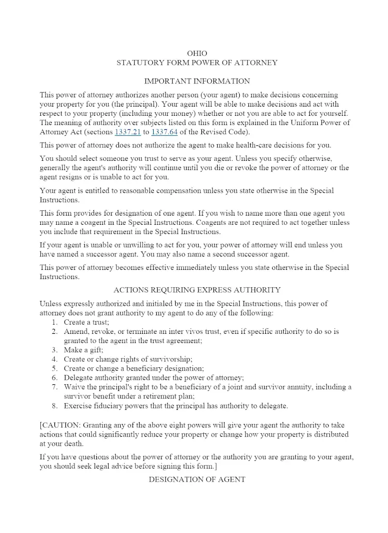 Statutory Power of Attorney