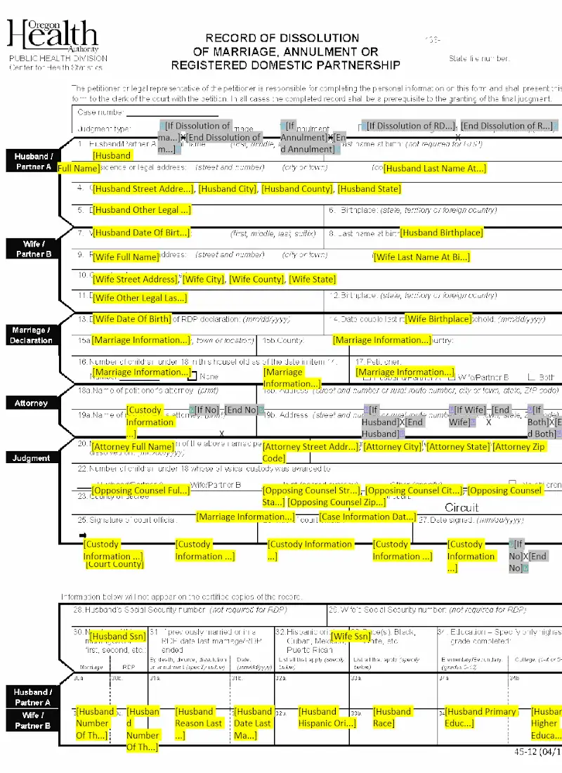 Record of Dissolution (45-12)