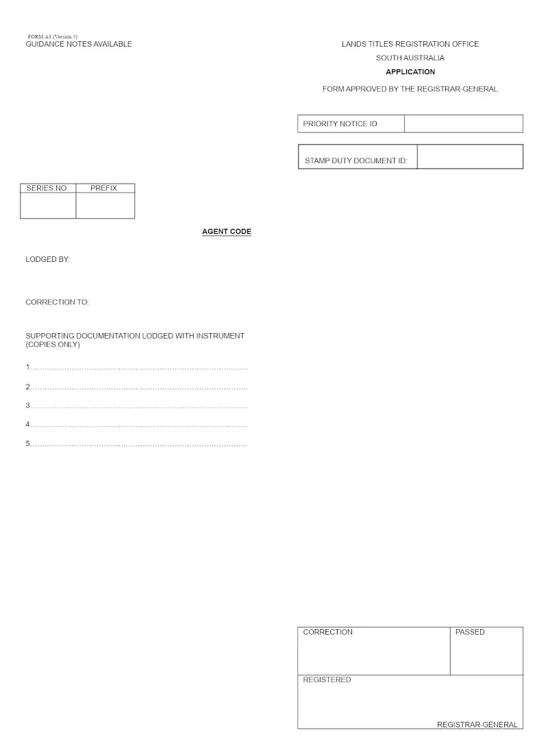 Application (Form A3)