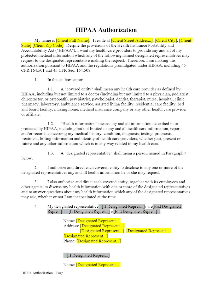 HIPAA Authorization