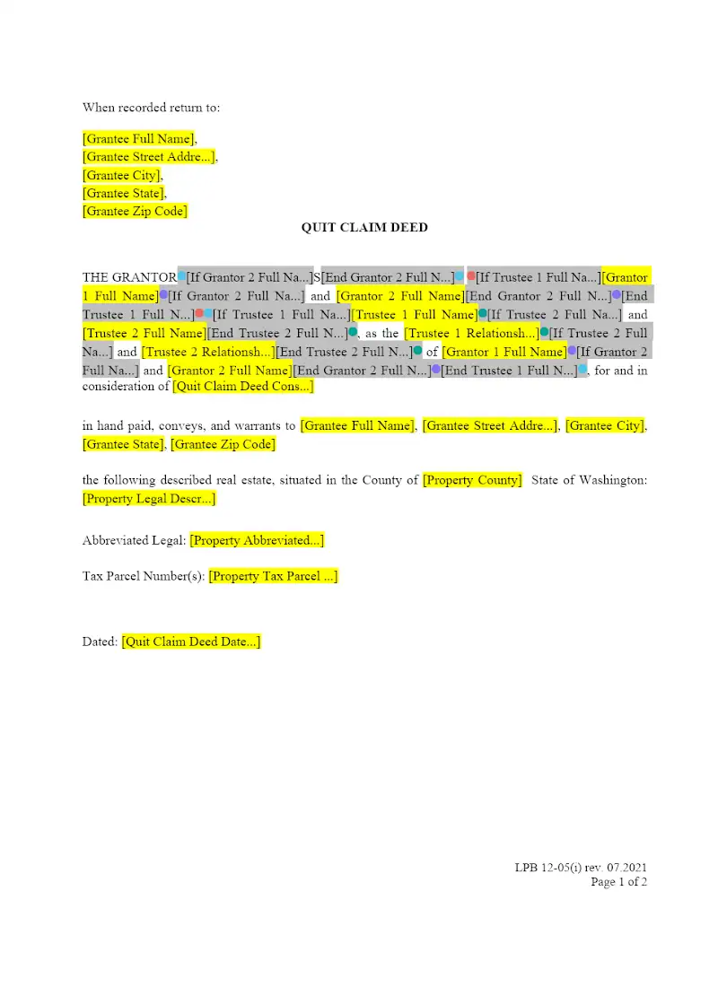 Quit Claim Deed