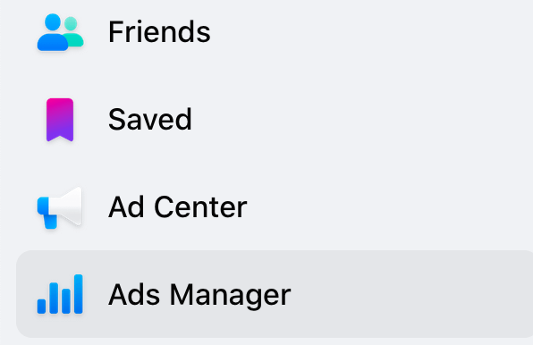 Facebook ad manager