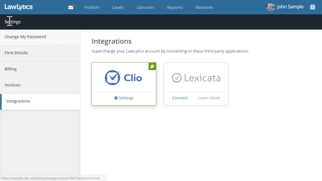 LawLytics Clio Integration