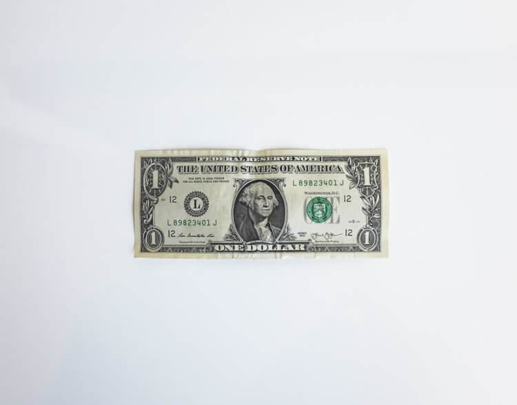 Image of an American one dollar bill.