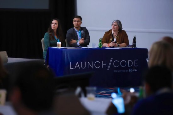 Launch//Code judges at the 2019 Clio Cloud Conference.