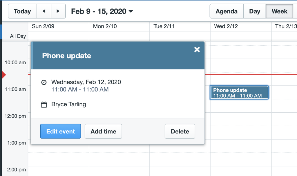 Logging billable time through a calendar event in Clio
