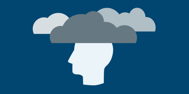 head with clouds
