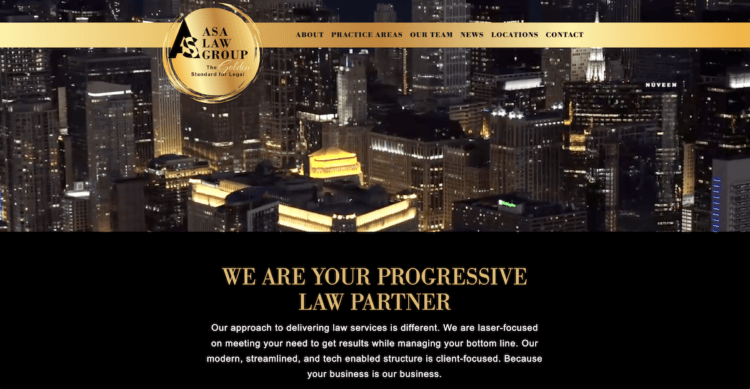 ASA law firm website homepage