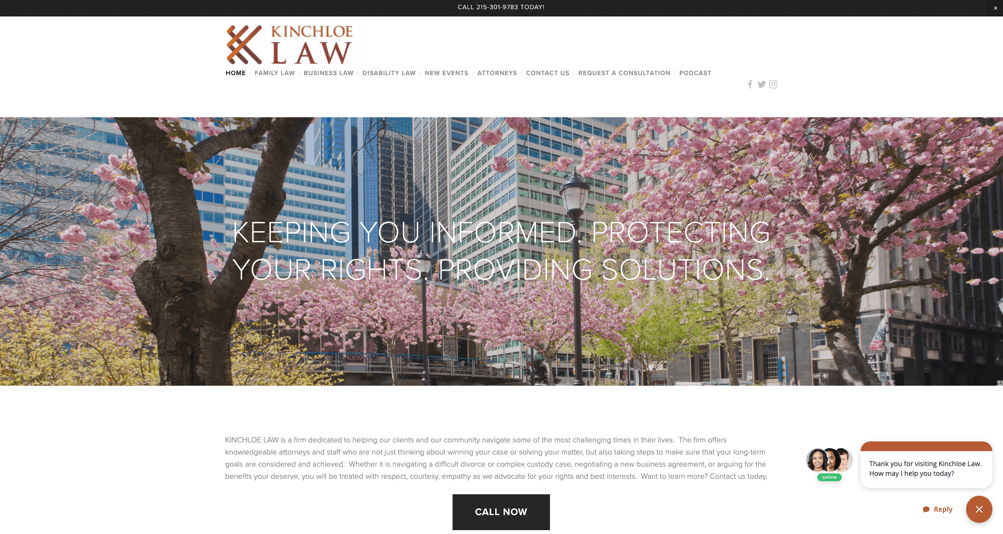 Kinchloe Law Website