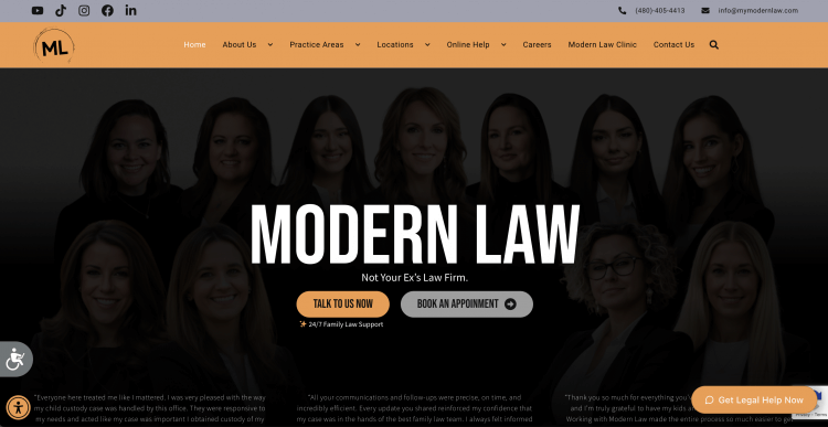 Modern Law, best law firm website