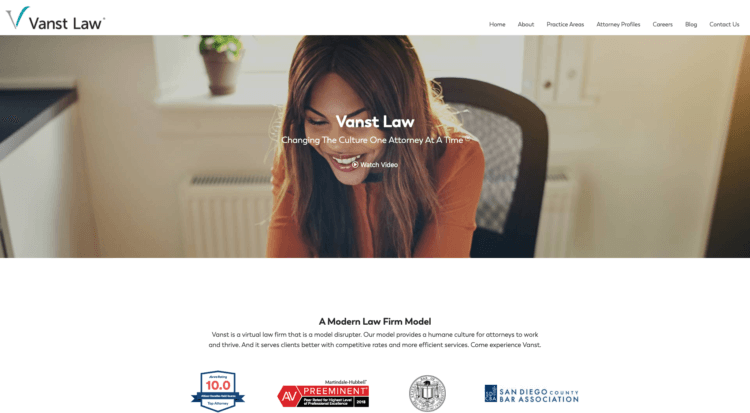 Vanst Law Website