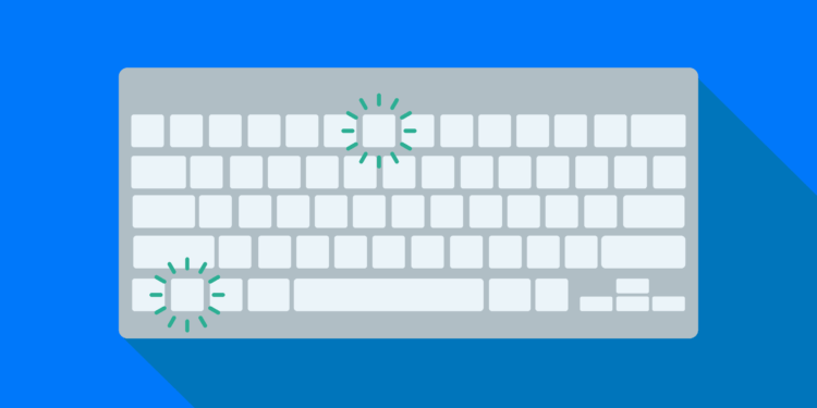 Computer keyboard illustration