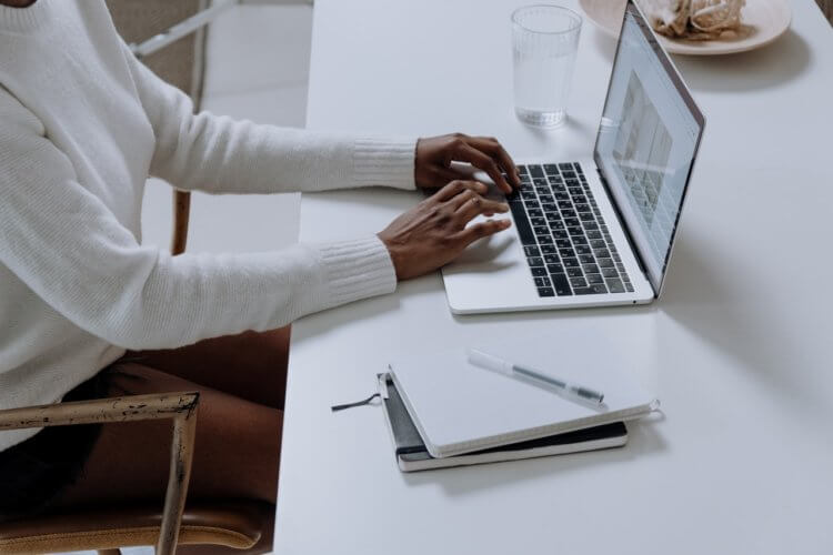 lawyer working on laptop