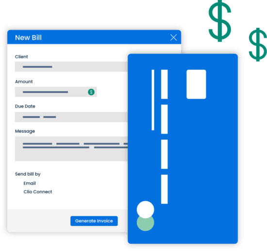 Clio Manage billing software Simplified UI Clio Payments New Bill