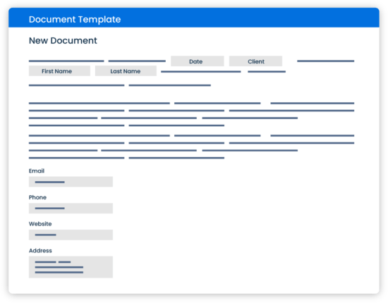 Clio Manage Simplified UI Document Management Document Template