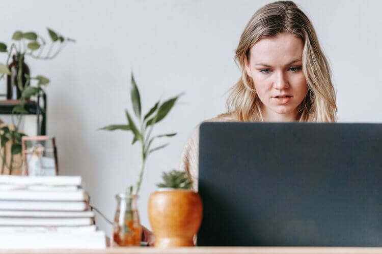 lawyer working on a laptop remotely